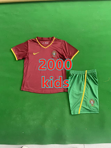 Portugal Home Retro Kids Jersey+shorts Kit 16 -28