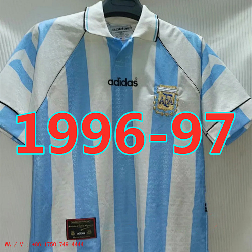 Argentina Retro TopThai Quality Home Jersey S-2XL