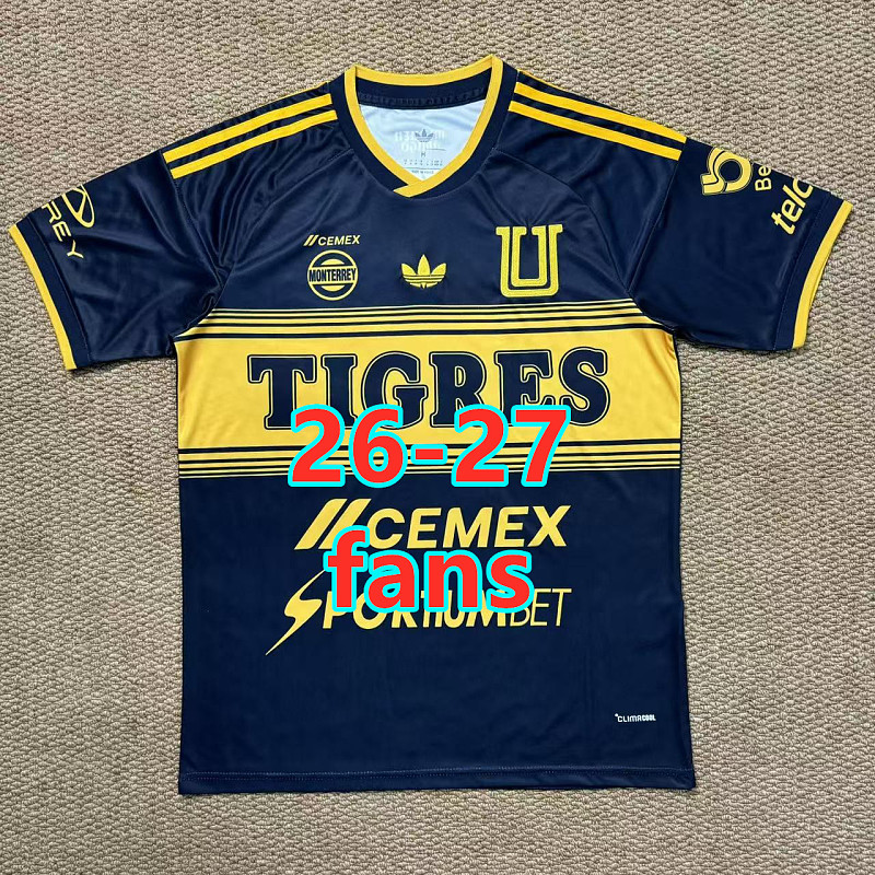 26-27 Tigres Away Fans Version Jersey S-4XL