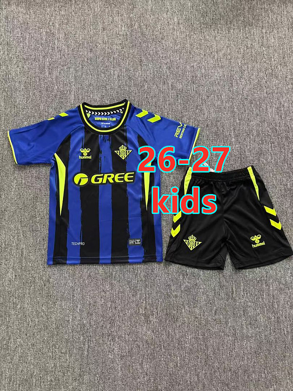 26-27 Real Betis Third Kids Jersey+shorts Kit 16 -28