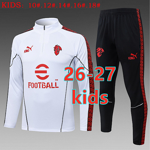 26-27 AC Milan Kids Long Sleeve Tracksuit 10- 18 AC