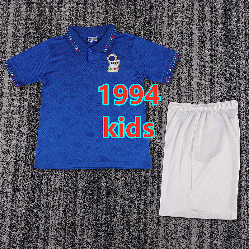 Italy Home Retro Kids Jersey+shorts Kit 16 -28