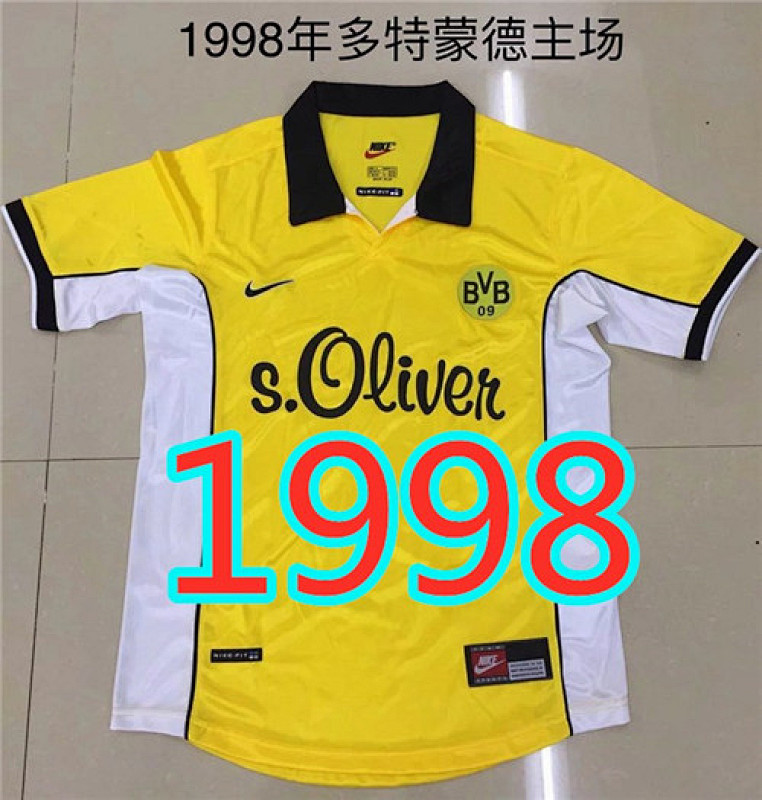 Dortmund S-2XL Home Retro Jerseys