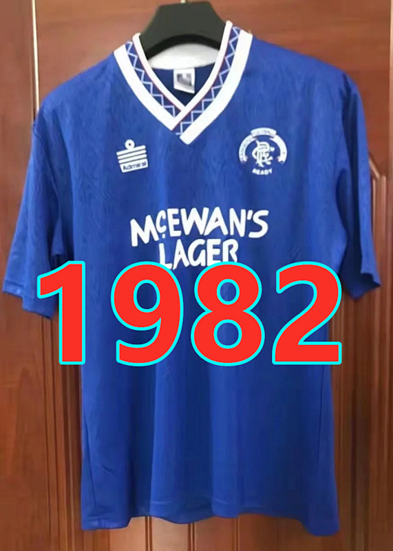 Rangers Retro TopThai Quality Home Jersey S-2XL