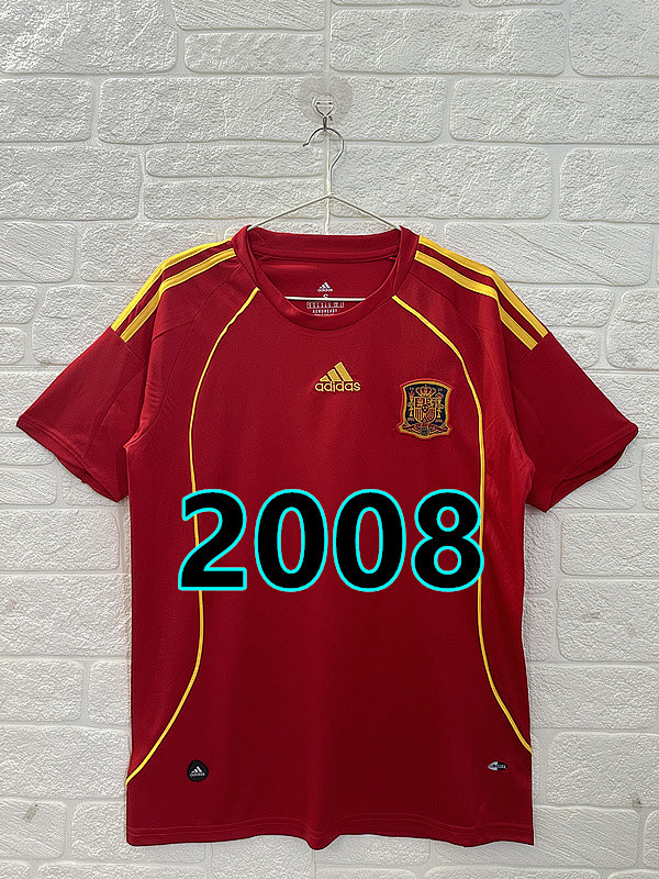 Spain Home Retro Fans Version Jersey S-2XL