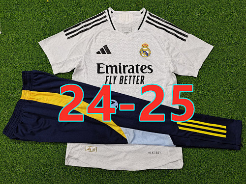 24-25 Real Madrid Home Short Sleeve+pants Kit S-2XL