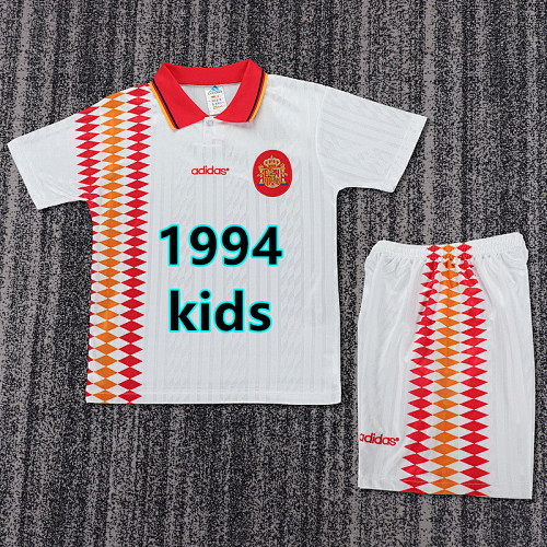 Spain Away Retro Kids Jersey+shorts Kit 16 -28