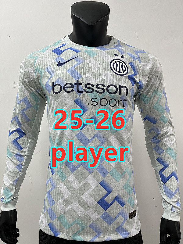 Fifa 25-26 Inter Milan Away Player Long Jersey S-2XL