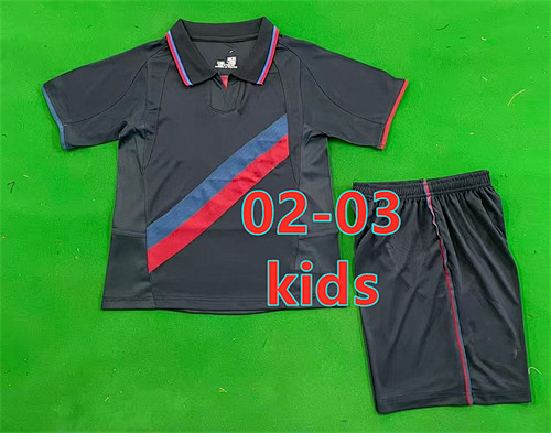 02-03 Barcelona Third Retro Kids Jersey+shorts Kit 16 -28