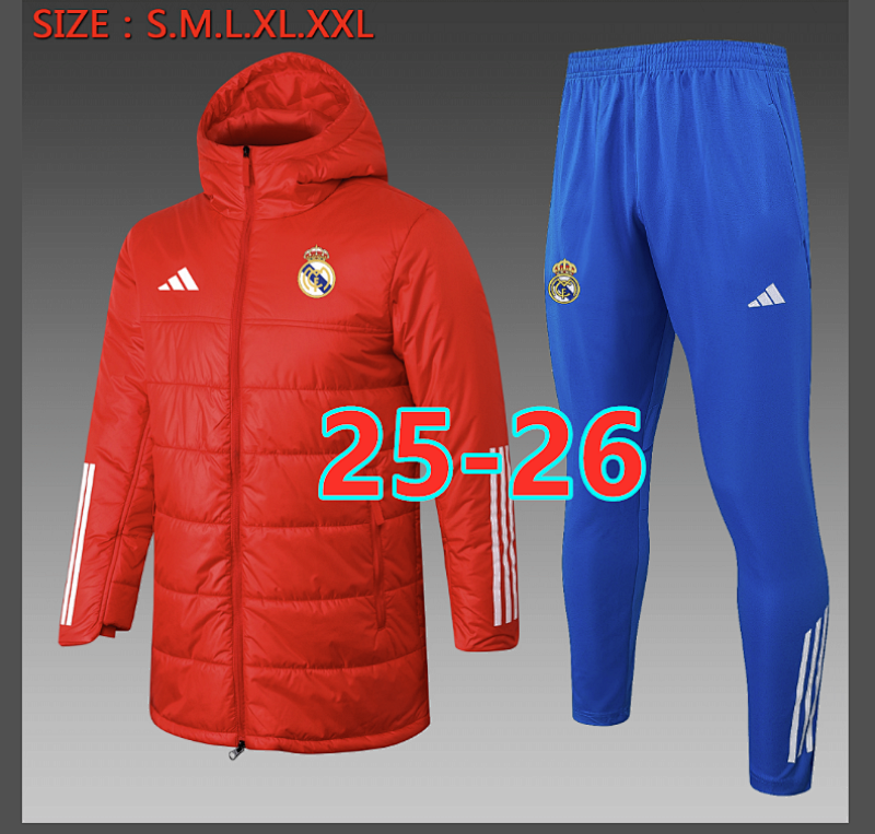 25-26 Real Madrid Padded Coat Kit S-2XL