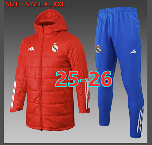 25-26 Real Madrid Padded Coat Kit S-2XL