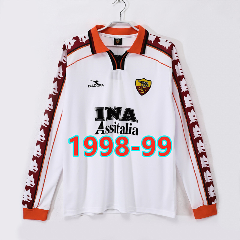 Roma Away Retro Long Jersey S-2XL