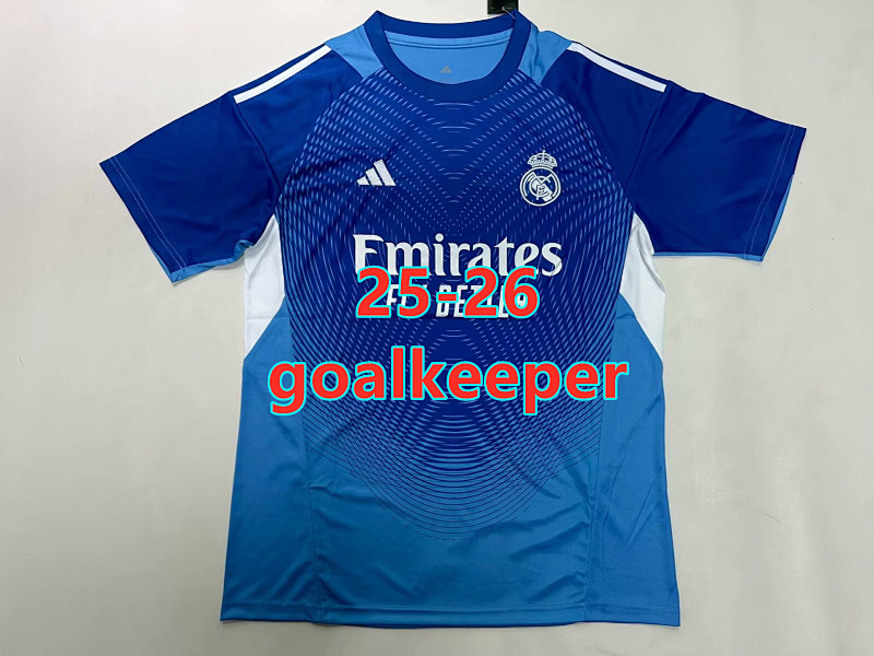 LA Liga & Ucl 25-26 Real Madrid Goalkeeper Jersey S-2XL