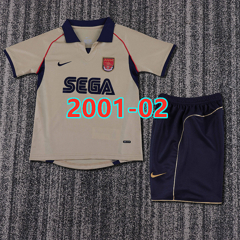 Arsenal Away Retro Kids Jersey+shorts Kit 16 -28