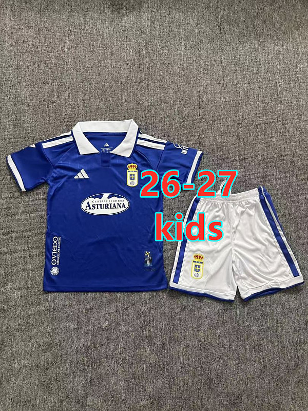 26-27 Real Oviedo Home Kids Jersey+shorts Kit 16 -28