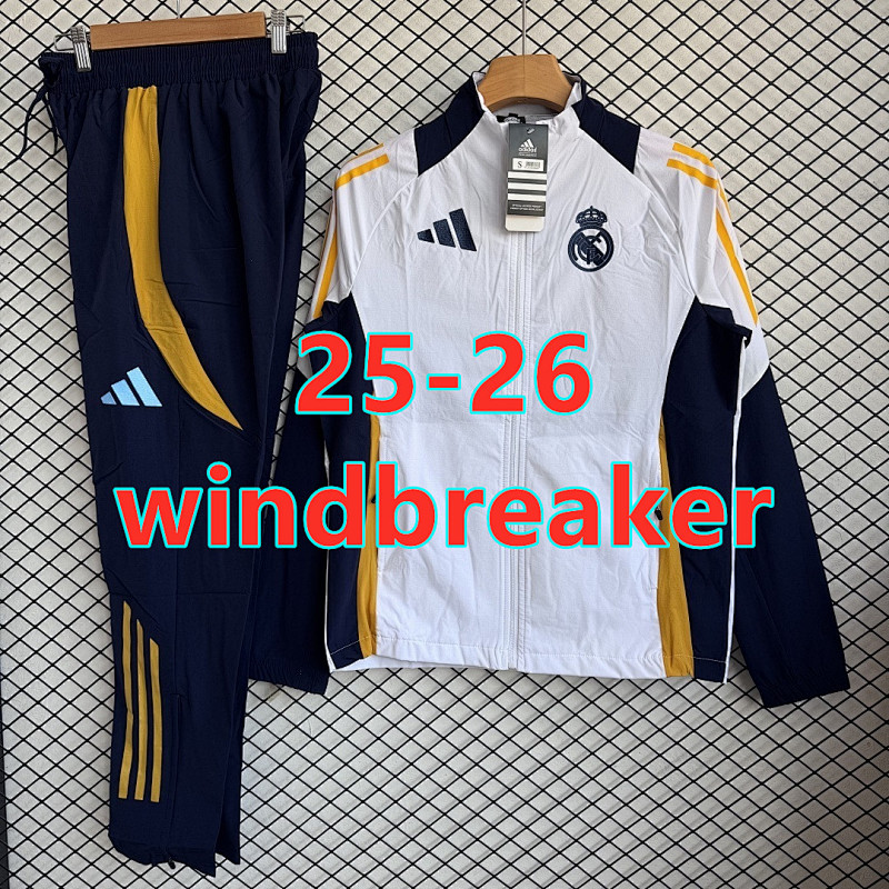 25-26 Real Madrid Windbreaker Kit S-2XL