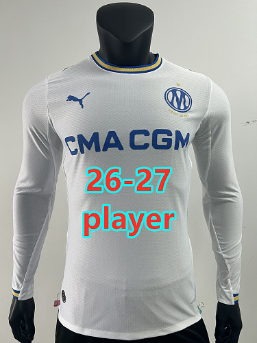 26-27 Marseille Home Player Long Sleeve Jersey S-2XL