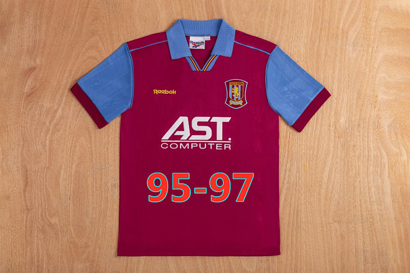 95-97 Aston Villa Home Retro Jersey S-2XL
