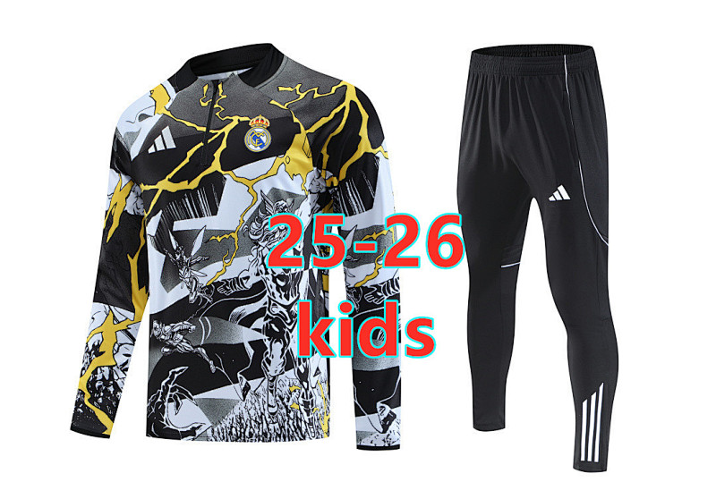 25-26 Real Madrid Kids Special Long Sleeve Tracksuit 10 -18