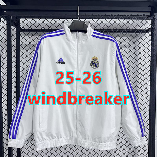 25-26 Real Madrid Reversible Windbreaker S-2XL