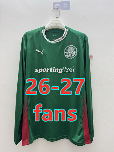 26-27 Palmeiras Home Fans Long Sleeve Jersey S-4XL