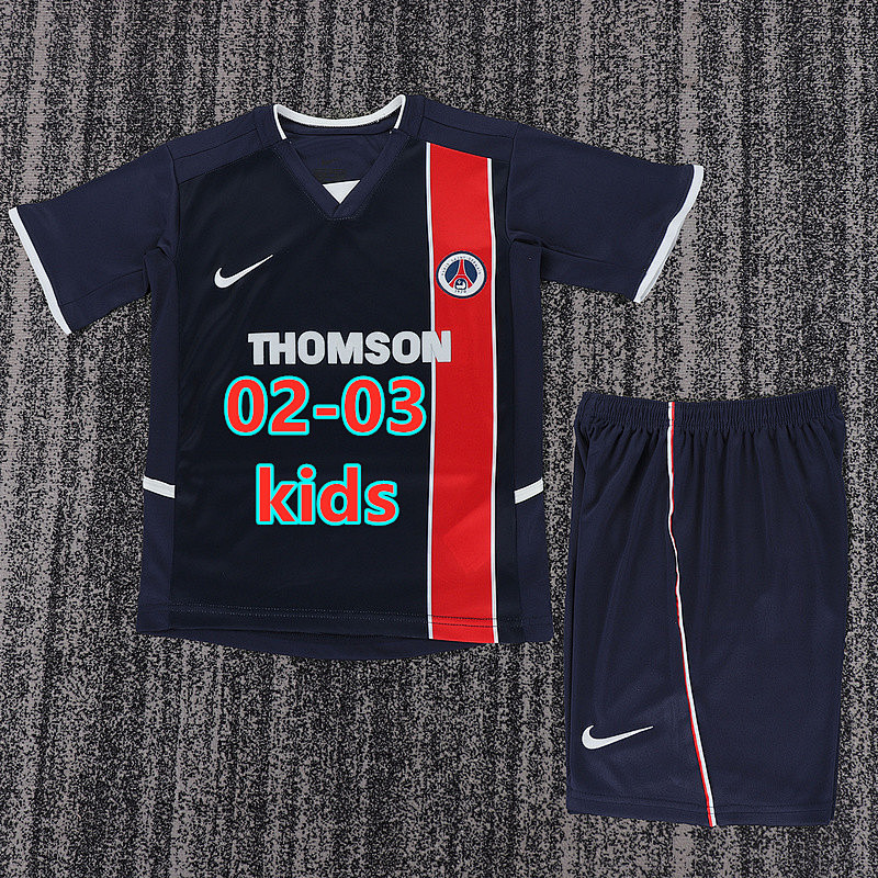Balenciaga 02-03 Paris Psg Home Retro Kids Kit 16 -28
