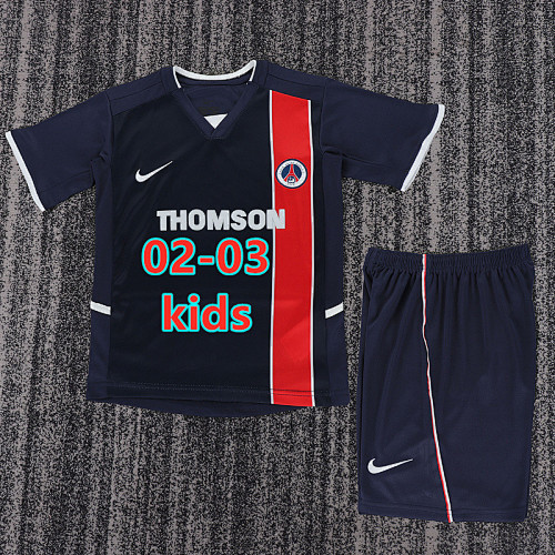 Balenciaga 02-03 Paris Psg Home Retro Kids Kit 16 -28