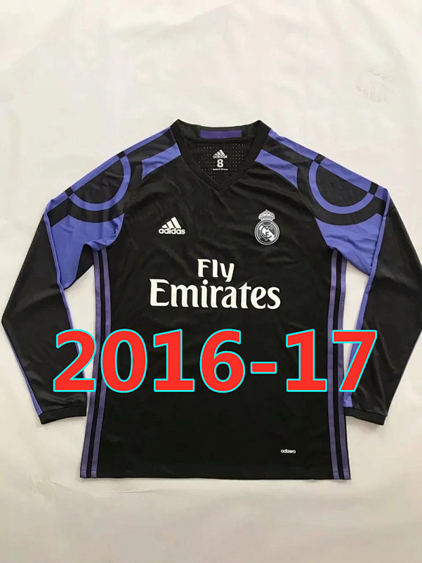 Real Madrid Retro Third Jersey Long Sleeve S-2XL