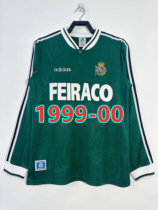 Deportivo Away Retro Long Sleeve Jersey S-2XL