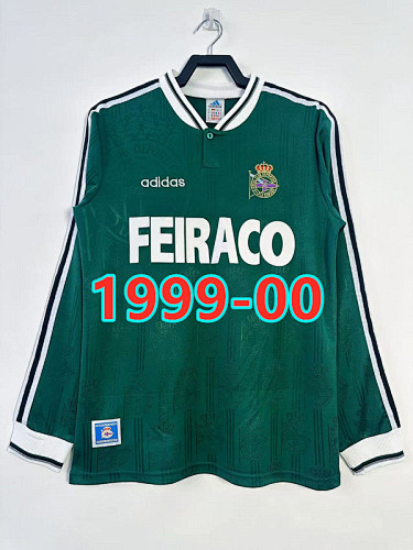 Deportivo Away Retro Long Sleeve Jersey S-2XL