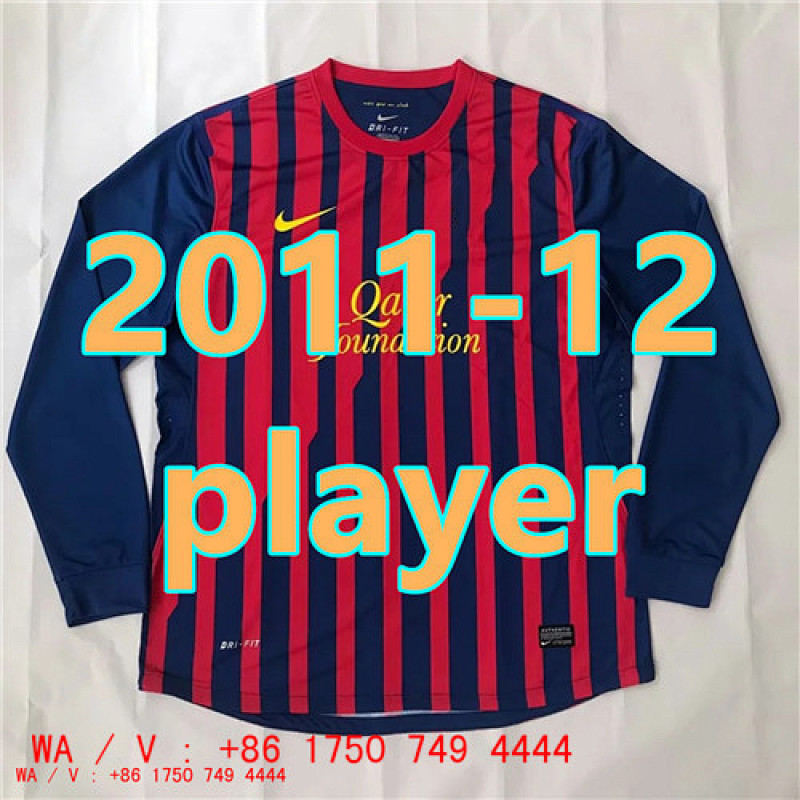 Barcelona Player Retro Hom Jersey Long Sleeve S-2XL