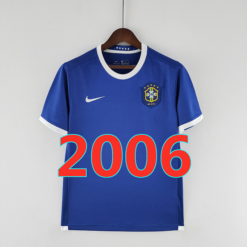 Brazil Retro TopThai Quality Away Jersey S-2XL