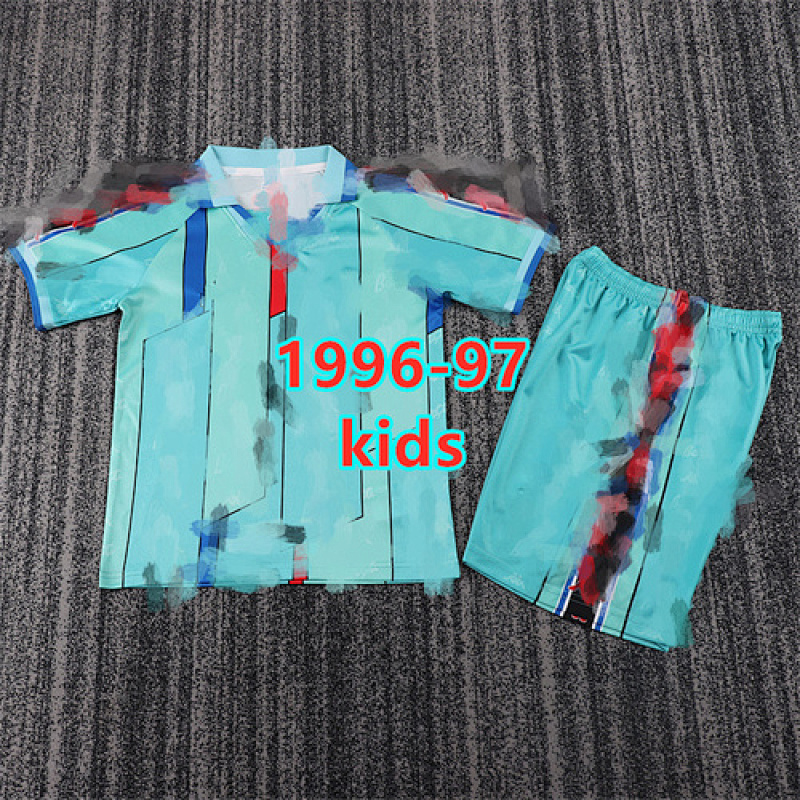 96-97 Barcelona Away Retro Kids Jersey+shorts Kit 16 -28