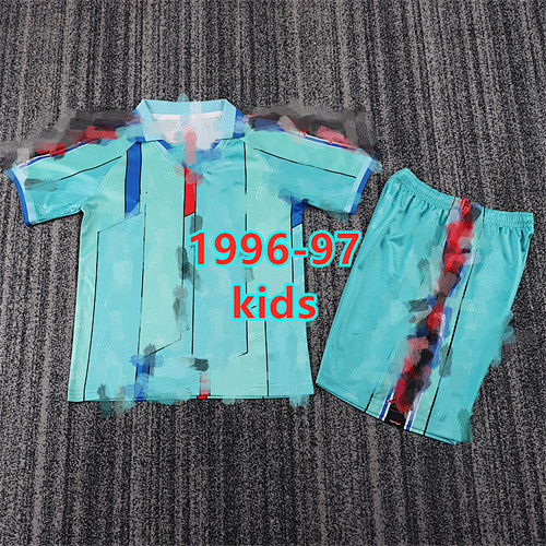 96-97 Barcelona Away Retro Kids Jersey+shorts Kit 16 -28