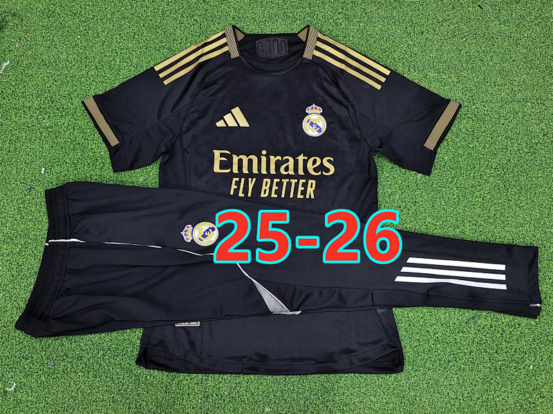 25-26 Real Madrid Player Short Sleeve+pants Kit S-2XL
