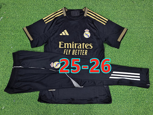 25-26 Real Madrid Player Short Sleeve+pants Kit S-2XL