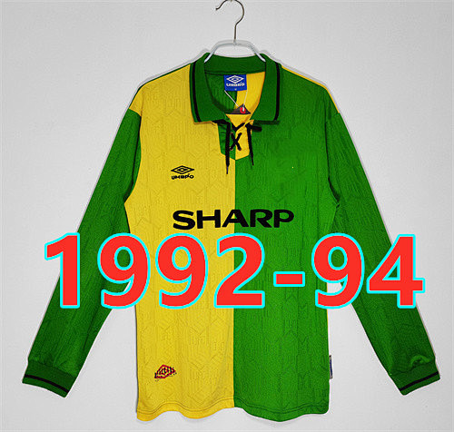 Manchester United Retro Third Long Sleeve Jersey S-2XL