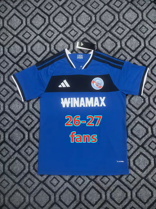 26-27 Strasbourg Home Fans Version Jersey S-4XL