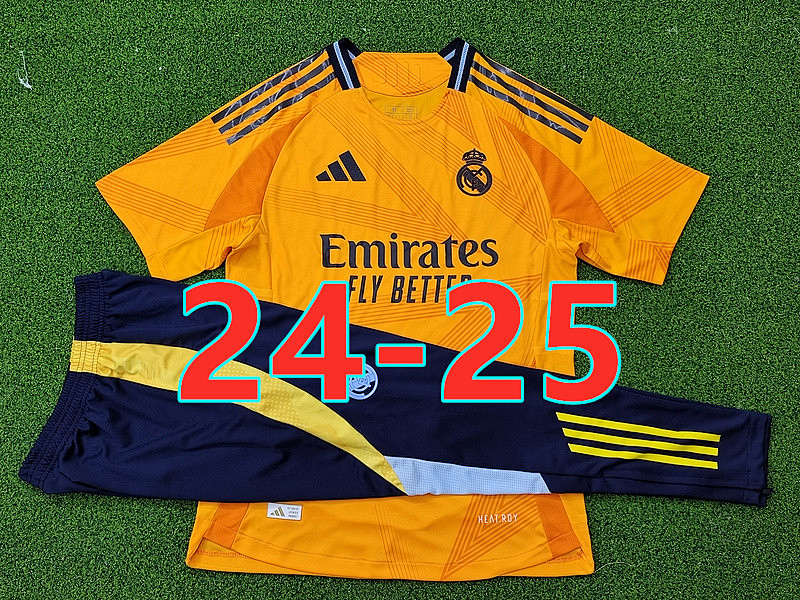 24-25 Real Madrid Away Short Sleeve+pants Kit S-2XL