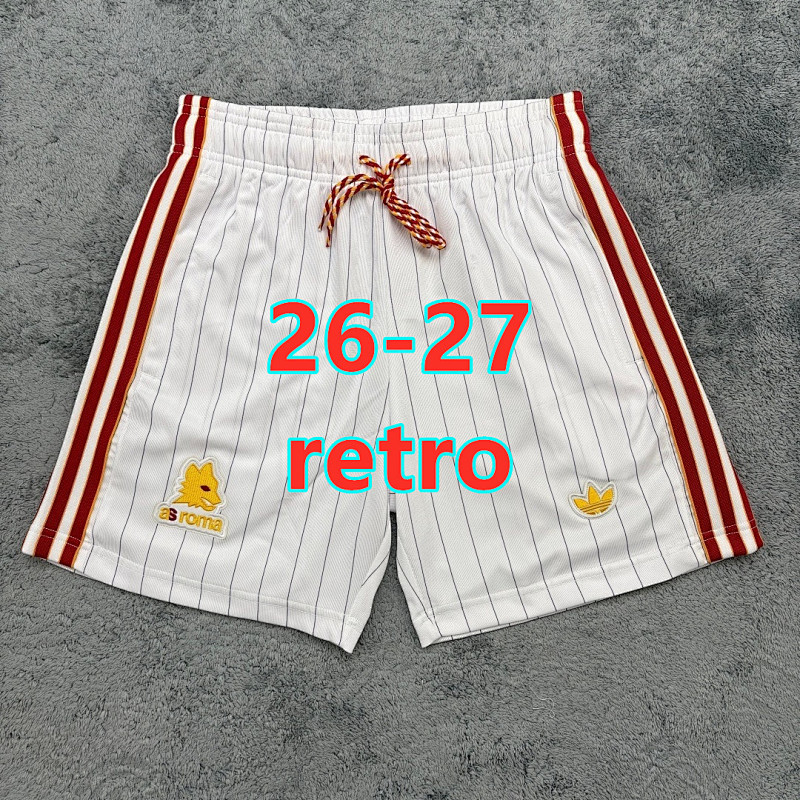26-27 Roma Retro Fans Version Shorts S-2XL
