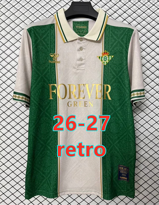 26-27 Real Betis Retro Fans Version Jersey S-4XL