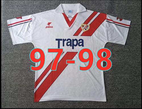97-98 Rayo Vallecano Home Retro Fans Version Jersey S-2XL