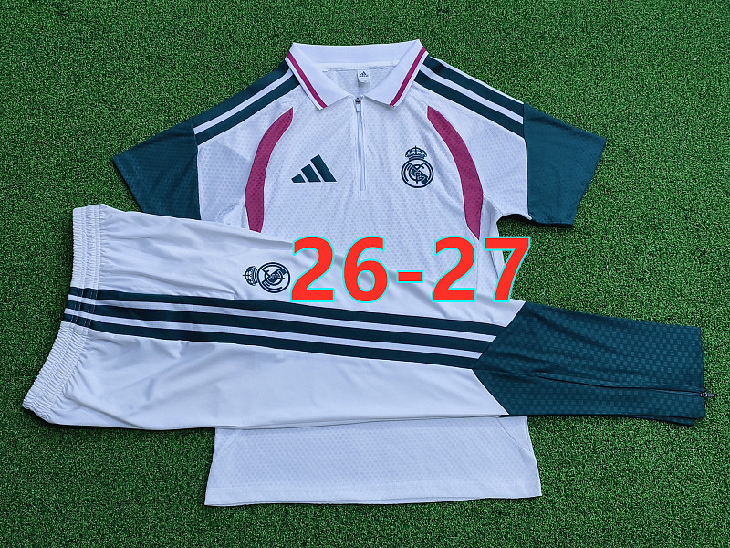 26-27 Real Madrid Player Short Sleeve+pants Kit S-3XL