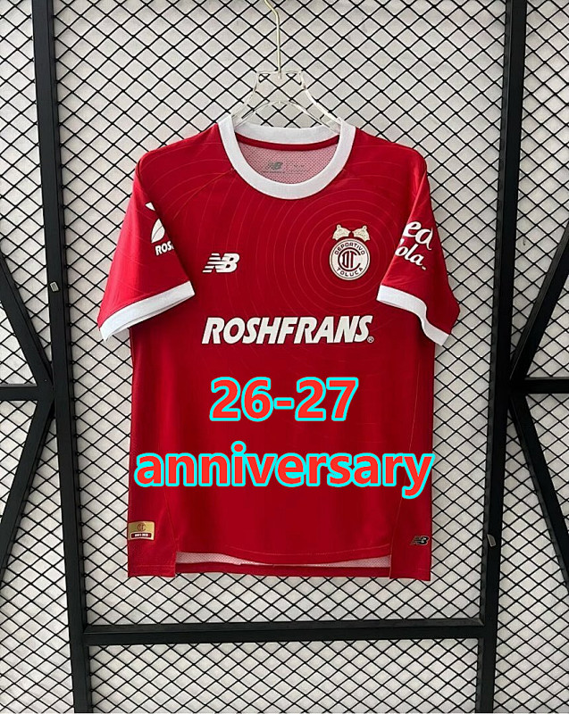 26-27 Toluca Anniversary Fans Version Jersey S-4XL