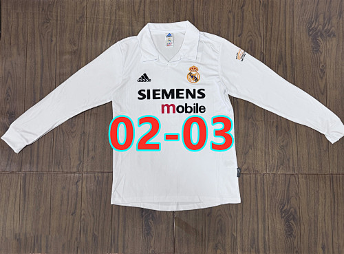 02-03 Real Madrid Home Retro Long Jersey S-2XL