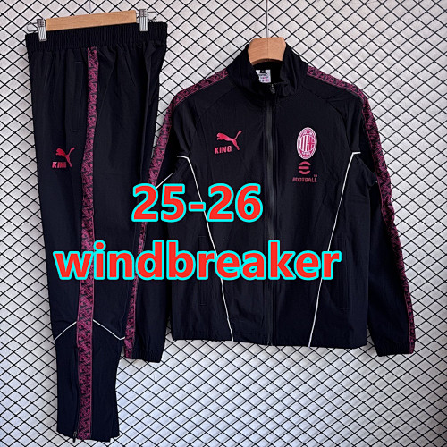 25-26 AC Milan Windbreaker Kit S-2XL AC