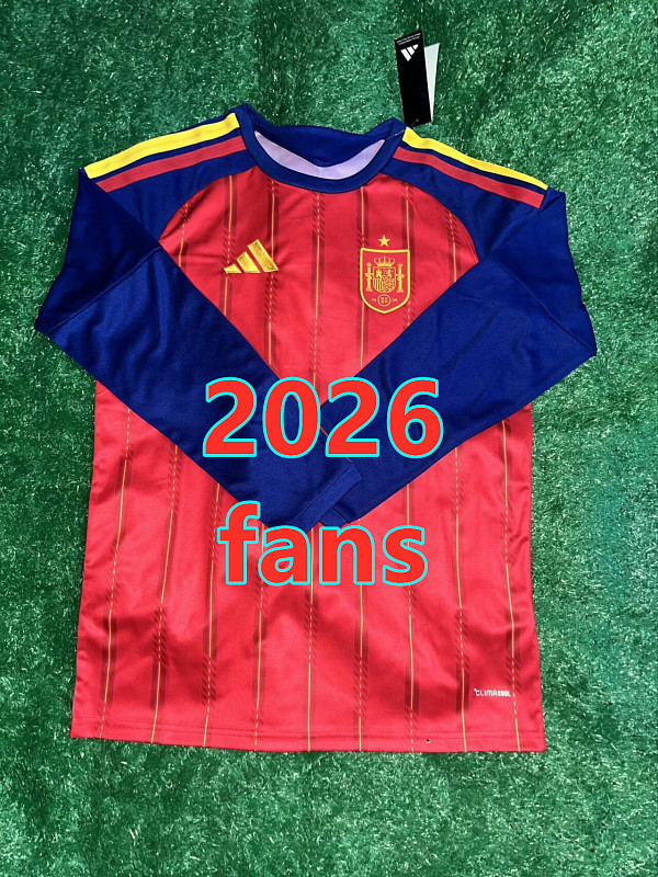 Spain Home Fans Long 16 Teams Jersey S-4XL 16
