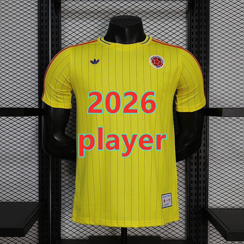 Colombia Retro Player Version Jersey S-2XL