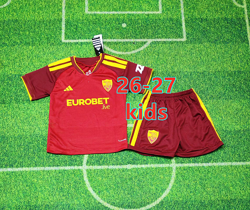 26-27 Roma Home Kids Jersey+shorts Kit 16 -28