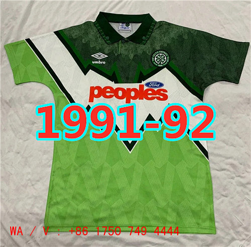 Celtic Retro TopThai Quality Away Jersey S-2XL